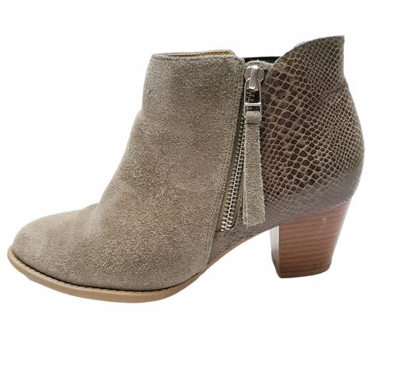 Vionic Shoes - Vionic Upright Anne Ankle Boots Suede Comfort Snakeskin Embossed Women 6.5